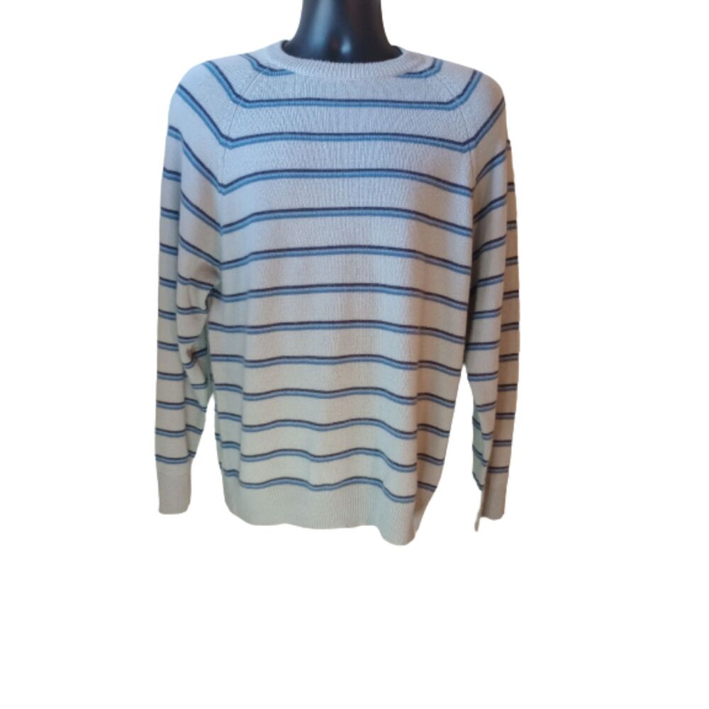 Transnine Men's Size Medium Striped Wool Blend Sweater - Vintage/Y2K
